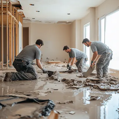 Extraction of standing water from a flooded floor