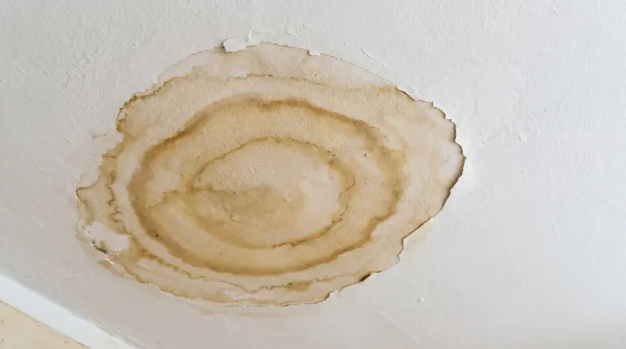 AC condensation overflow water damage on a Converse, TX ceiling