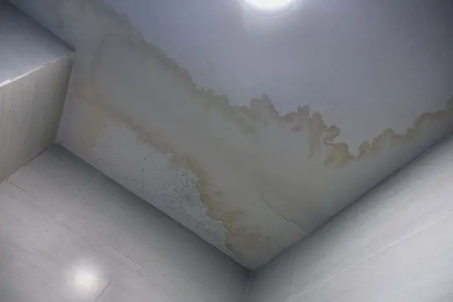 Roof and storm leak water damage through a Converse, TX ceiling